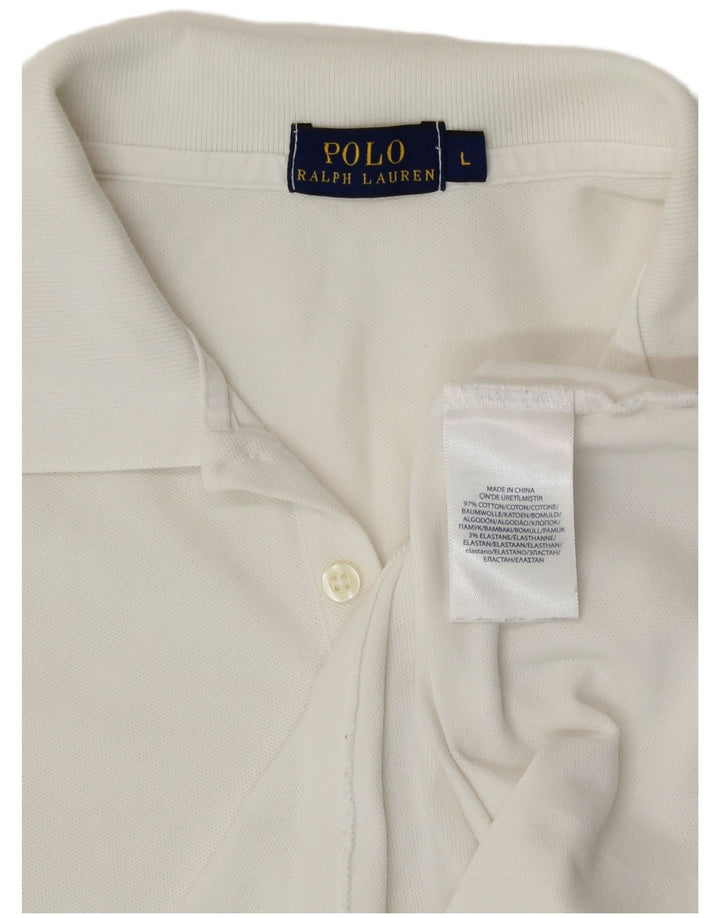 Polo Ralph Lauren Polo para mujer grande de algodón blanco roto