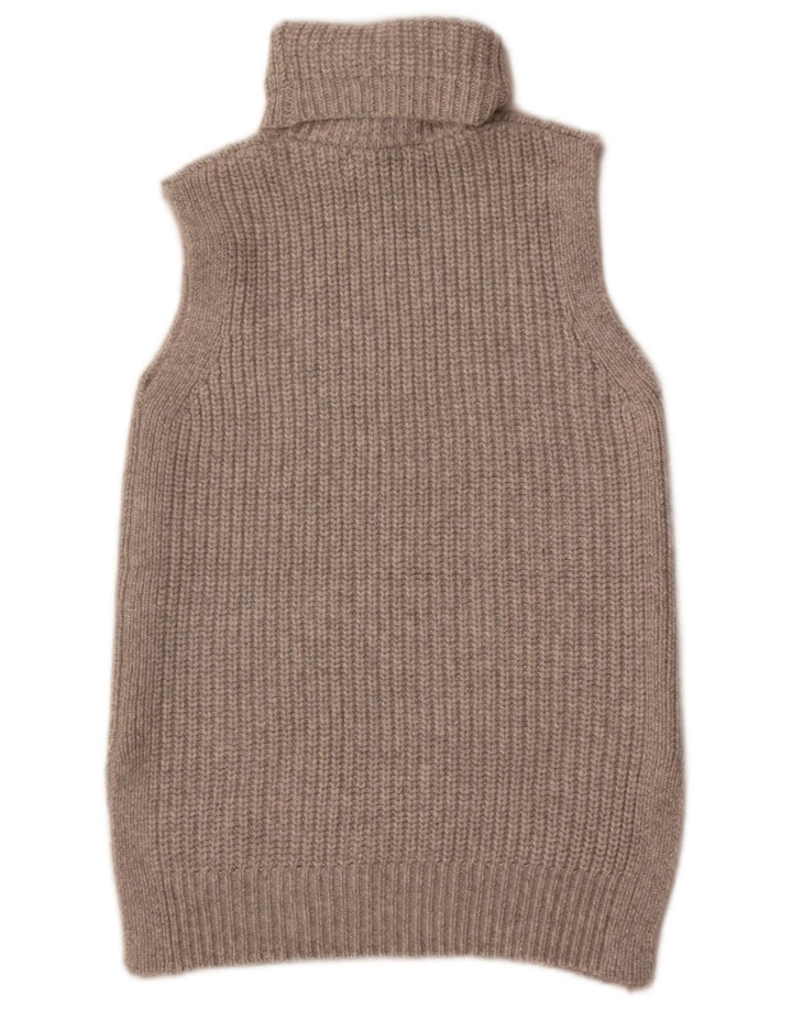 Marks & Spencer Camiseta sin mangas con cuello vuelto para mujer UK 10 Small Gris Poliéster