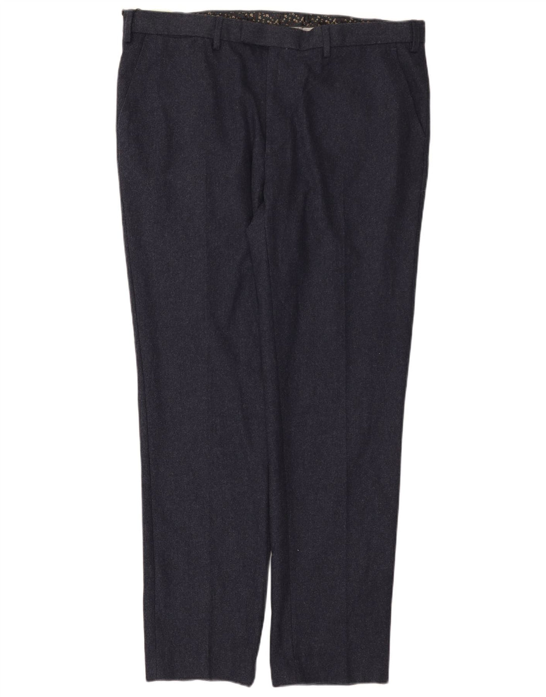 Marks & Spencer Pantalones chinos ajustados para hombre W40 L33 Lana azul marino