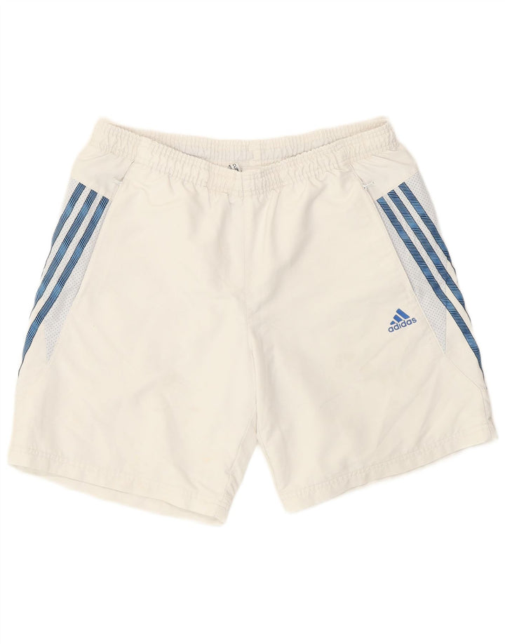 Adidas Mens Climalite Sport Shorts Grande Blanco Poliéster