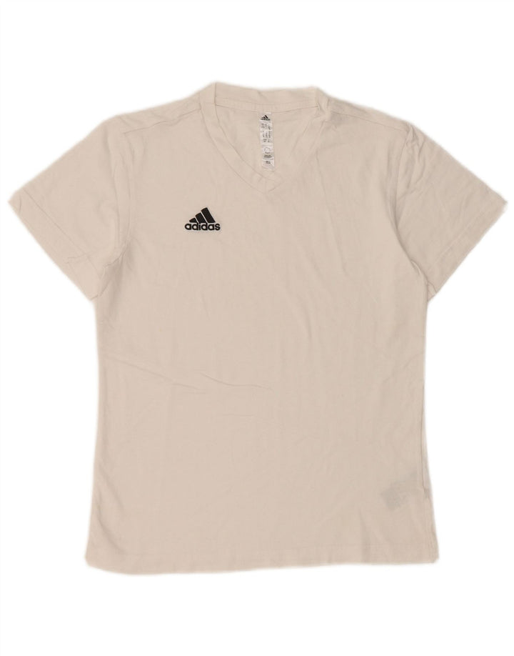 ADIDAS Camiseta para mujer Top UK 8/10 Small White Cotton