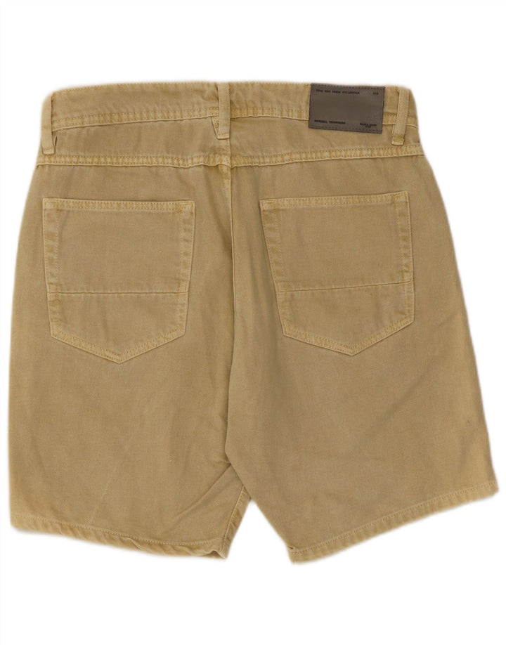 Zara Mens Denim Shorts EU 40 Medium W31 Algodón Beige