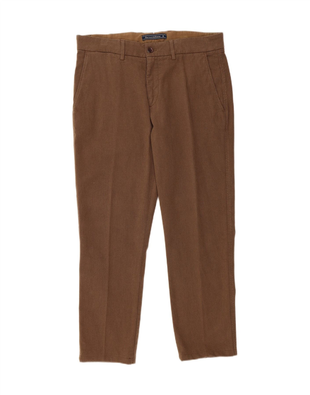 HARMONT & BLAINE Mens Chino Trousers IT 48 Medium W34 L27 Brown Spotted Vintage Harmont & Blaine and Second-Hand Harmont & Blaine from Messina Hembry 