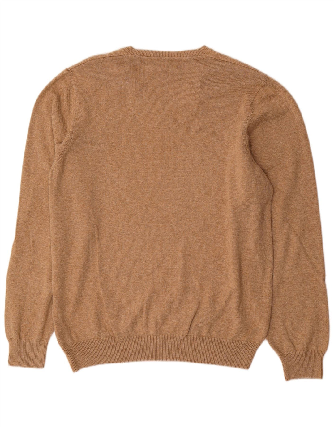 Marks & Spencer Jersey Regular Fit con Cuello en V para Hombre Algodón Beige Grande