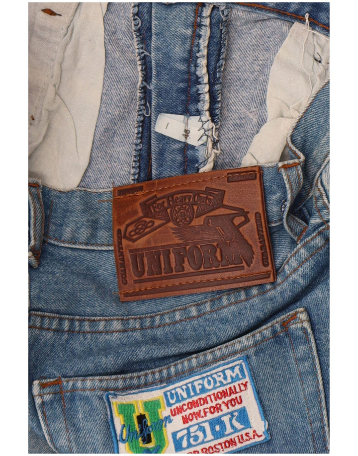 Vaqueros cónicos uniformes para mujer IT 46 Large W30 L26 Azul