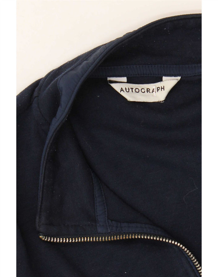 Marks & Spencer Mens Autograph Chándal Top Chaqueta Pequeña Azul Marino