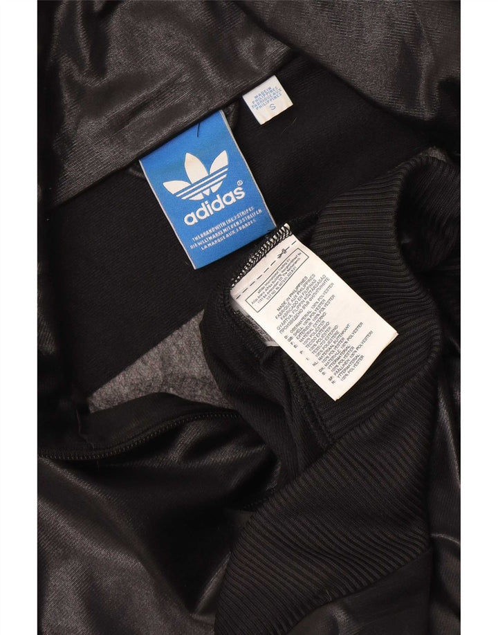 Adidas Mens Graphic Chándal Top Chaqueta Pequeña Poliéster Negro