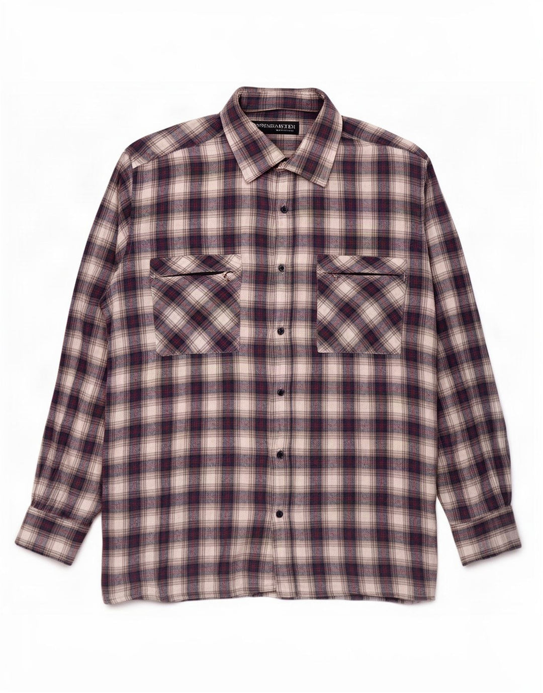 Rosengarten Camisa De Franela De Algodón A Cuadros Azul Medio - Hombre