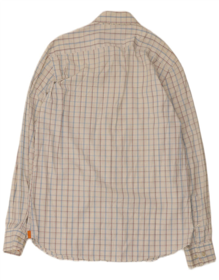 Camisa Massimo Dutti Hombre Large Cuadros Blancos