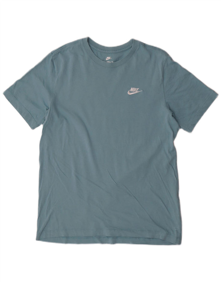 Camiseta Nike Hombre Top Azul Medio Algodón