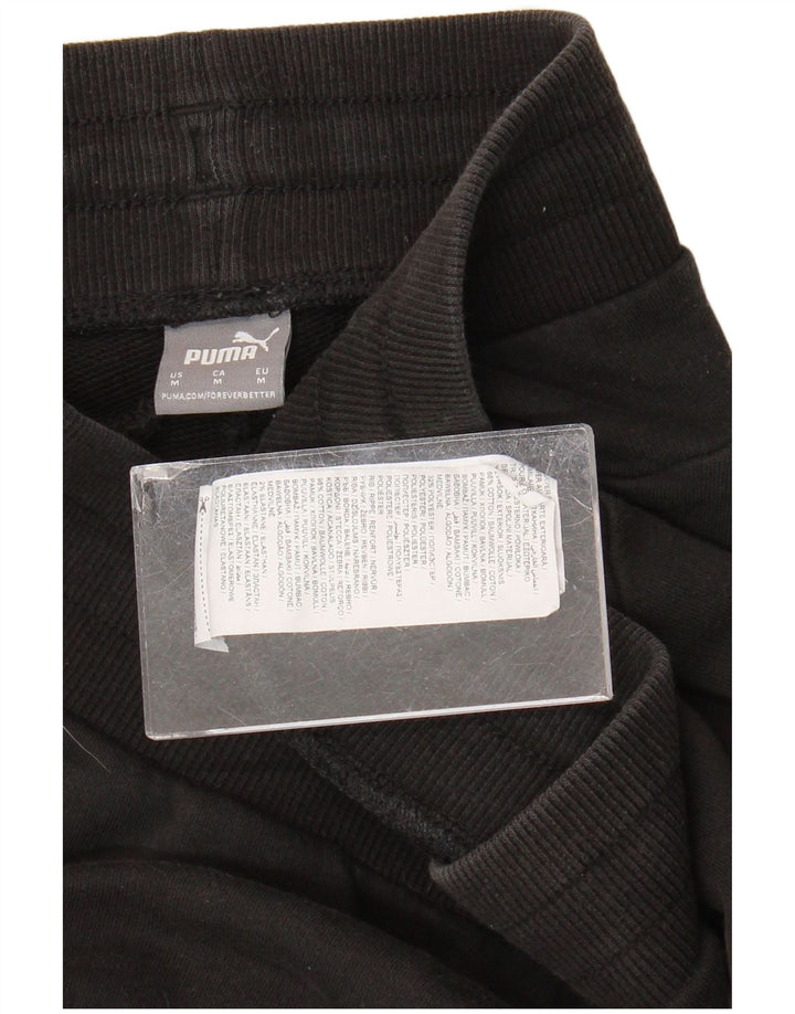 Puma - Pantalones cortos deportivos para mujer, talla 40, algodón negro mediano