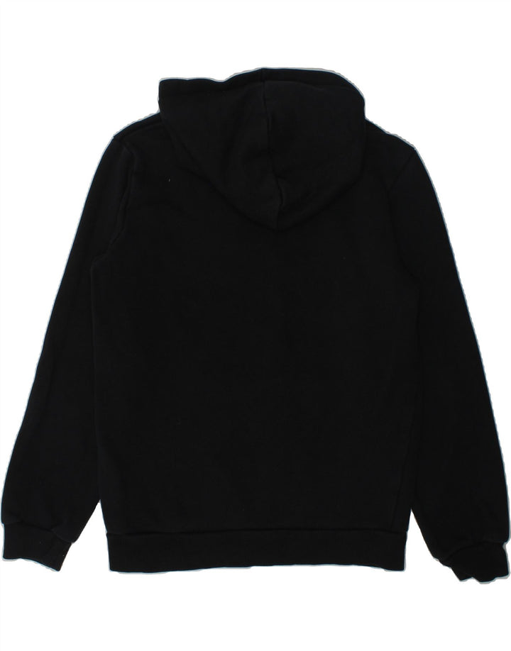 PUMA Girls Graphic Hoodie Jumper 11-12 Years Black Cotton | Vintage Puma | Thrift | Second-Hand Puma | Used Clothing | Messina Hembry 