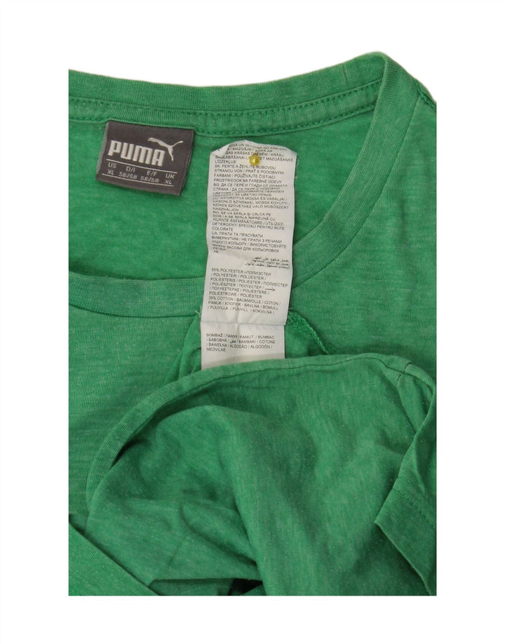 Puma Camiseta gráfica para hombre Top XL Poliéster verde
