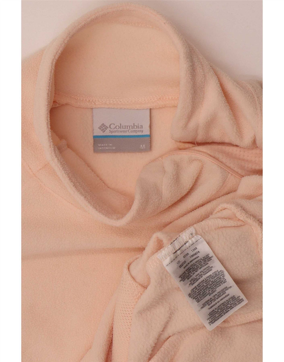 Columbia Jersey de forro polar con cuello y cremallera para mujer UK 44 Poliéster rosa medio