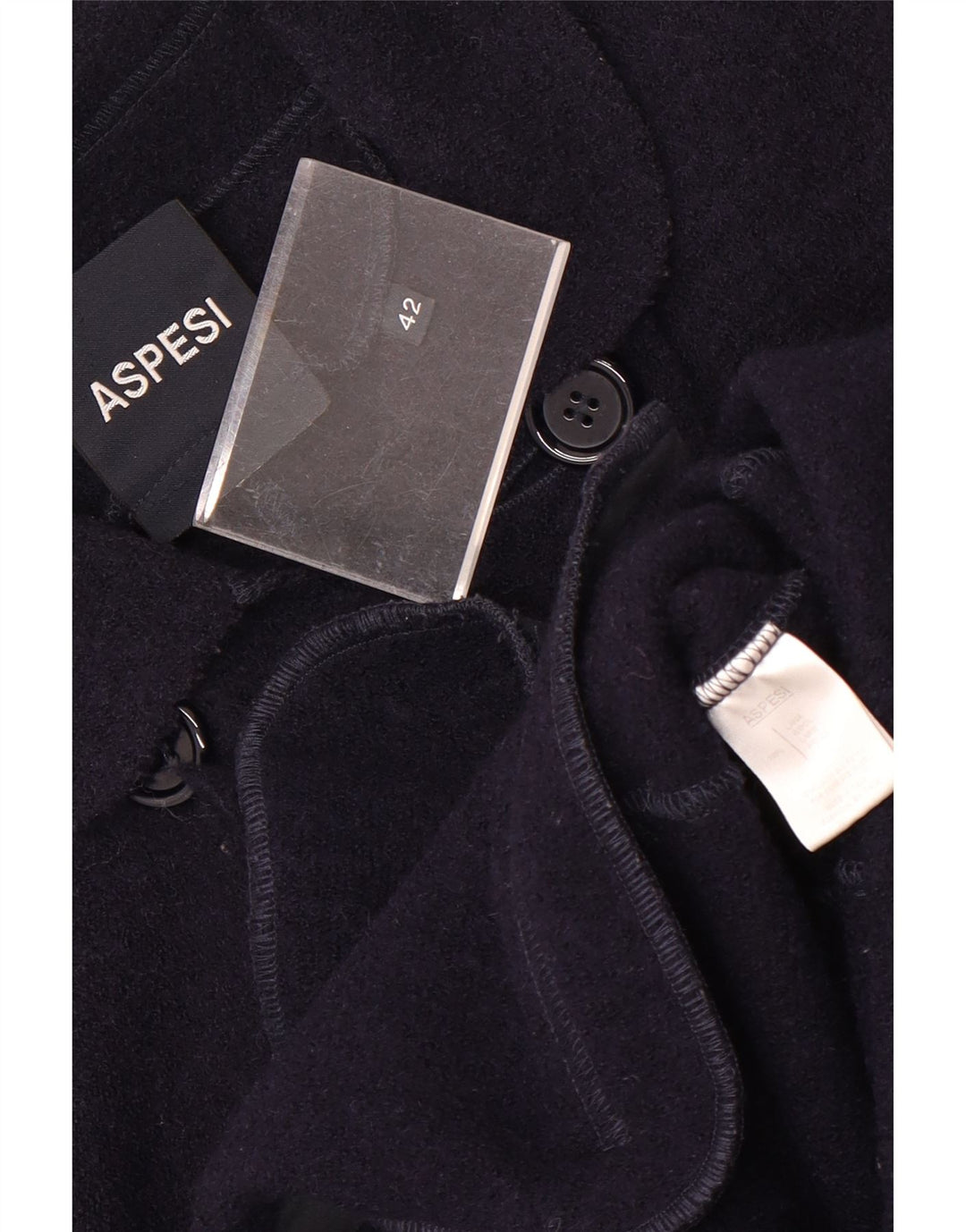 Chaquetón Mujer Aspesi IT 42 Lana Azul Marino Medio