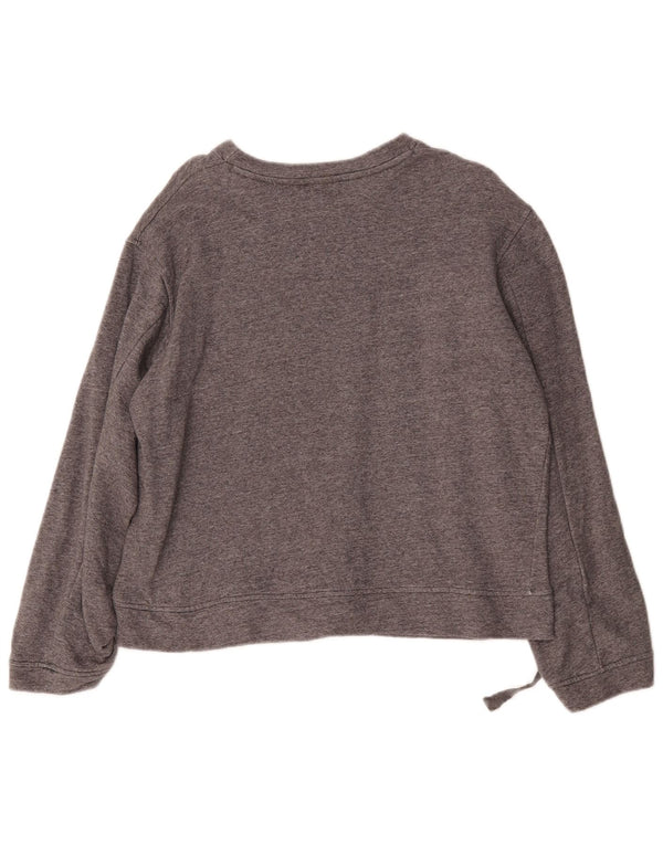 Zara Mujer Sudadera De Gran Tamaño Jersey UK 10 Small Gris Moteado