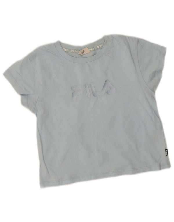 Fila Camiseta corta gráfica para niñas 9-10 años Algodón azul