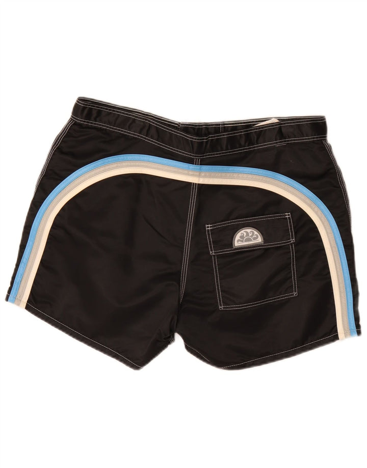 Sundek Bañador para hombre, talla grande, nailon negro