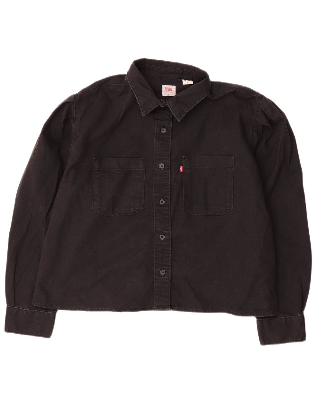 LEVI'S Camisa vaquera extragrande para mujer UK 44 Algodón negro mediano