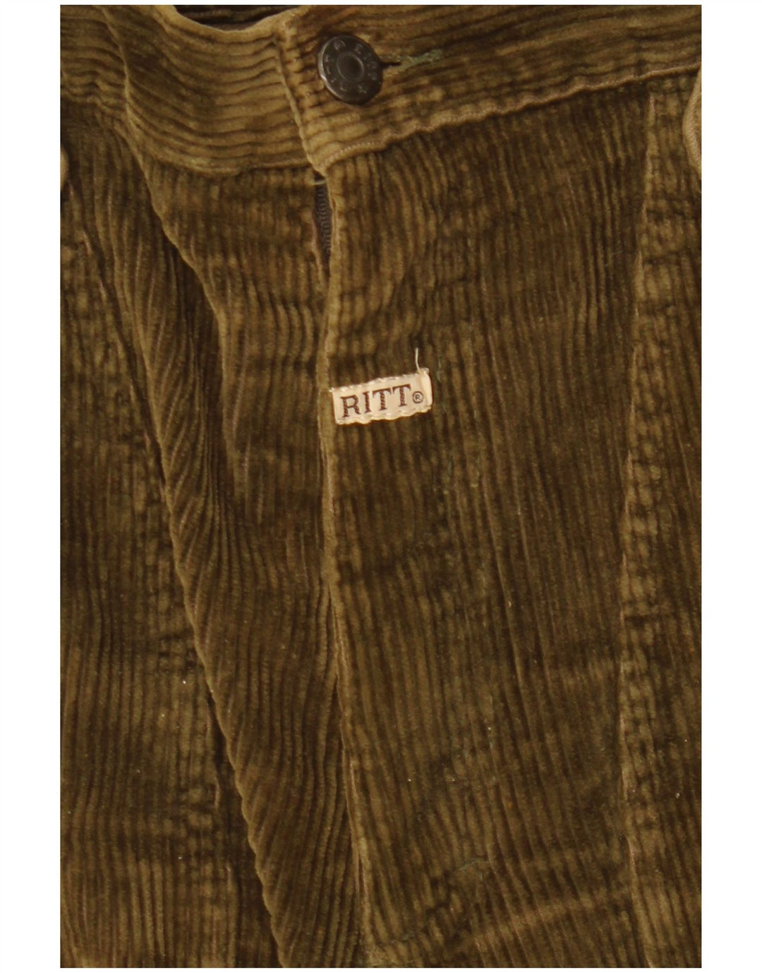 RITT Pantalones rectos de pana para hombre W31 L29 Caqui