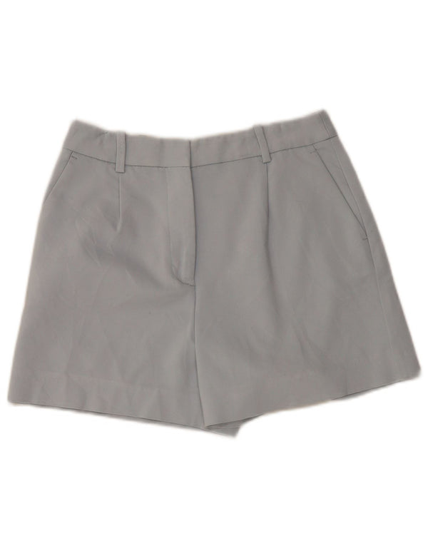 Zara Mujer Pantalones Cortos Chinos De Cintura Alta Mediano W28 Algodón Azul