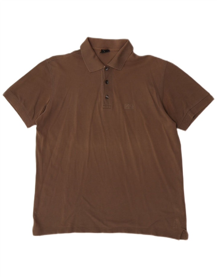 Polo Hugo Boss Hombre Pequeño Algodón Marrón