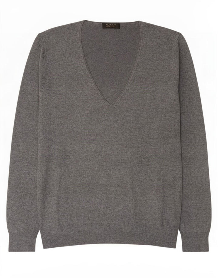 Zara Hombre Jersey Cuello Pico Jersey XL Gris