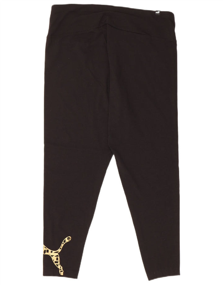 PUMA Leggings gráficos para mujer UK 18 XL Algodón negro