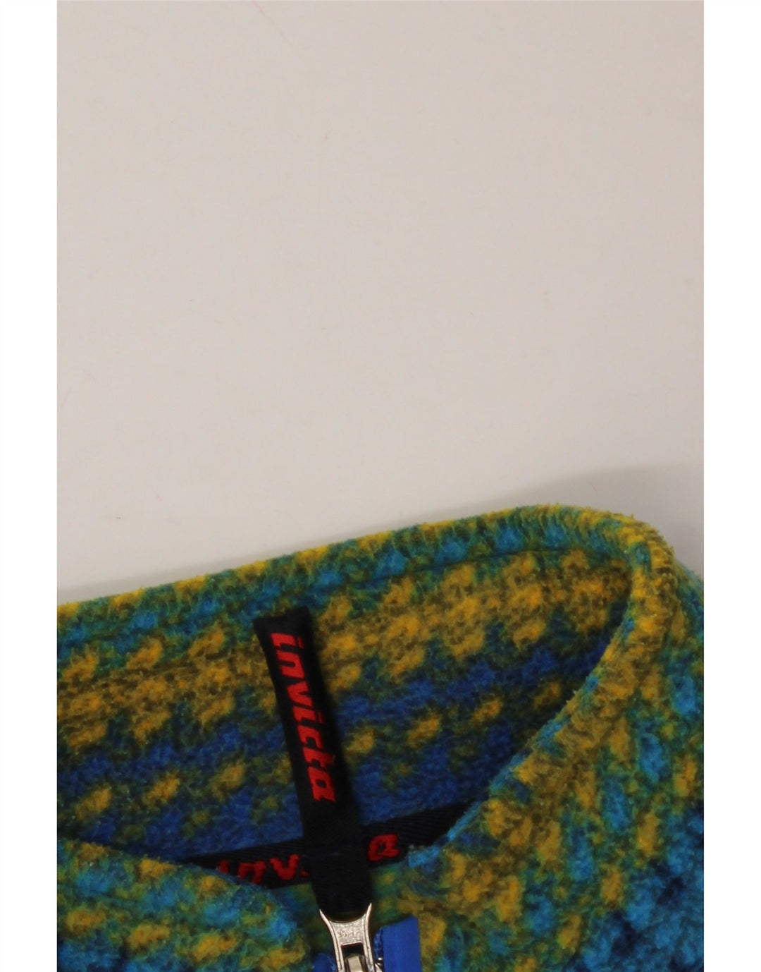 INVICTA Jersey de forro polar con cuello y cremallera para hombre, talla grande, rayas multicolores