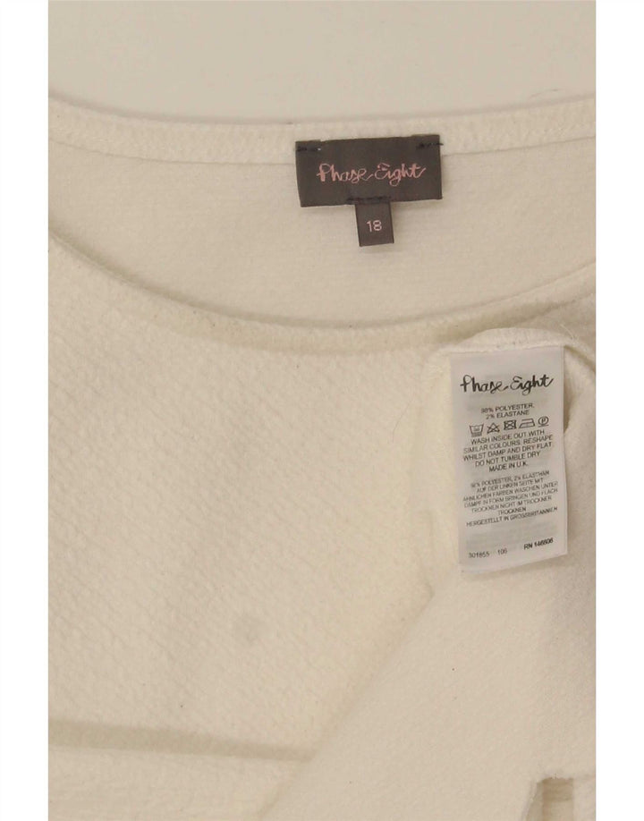 Blusa para mujer Phase Eight Top UK 40 XL Poliéster blanco roto
