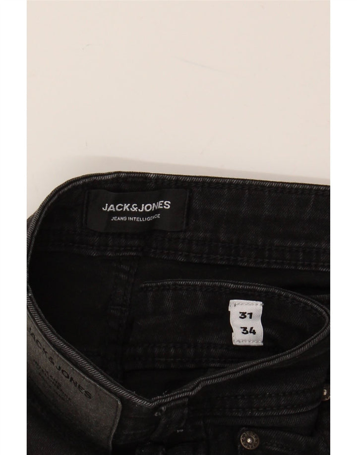 JACK & JONES Vaqueros pitillo para hombre W31 L34 Negro
