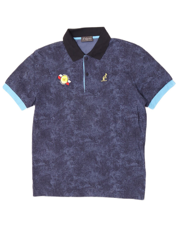 AUSTRALIAN L'ALPINA Polo de rugby para hombre IT 48 Medium Azul marino Tie Dye