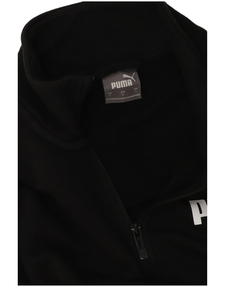 PUMA Mens Graphic Chándal Top Chaqueta Pequeña Negro