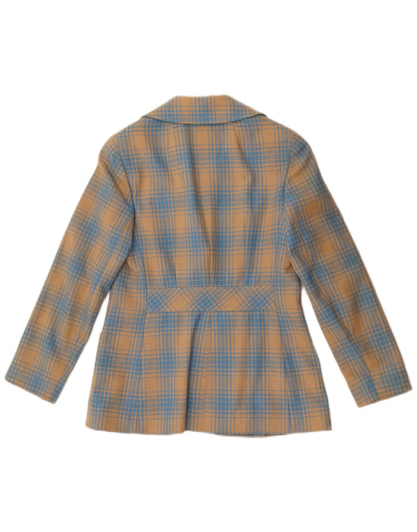 Stylbert Chaqueta tipo blazer de 3 botones para mujer UK 10 Small Blue Check