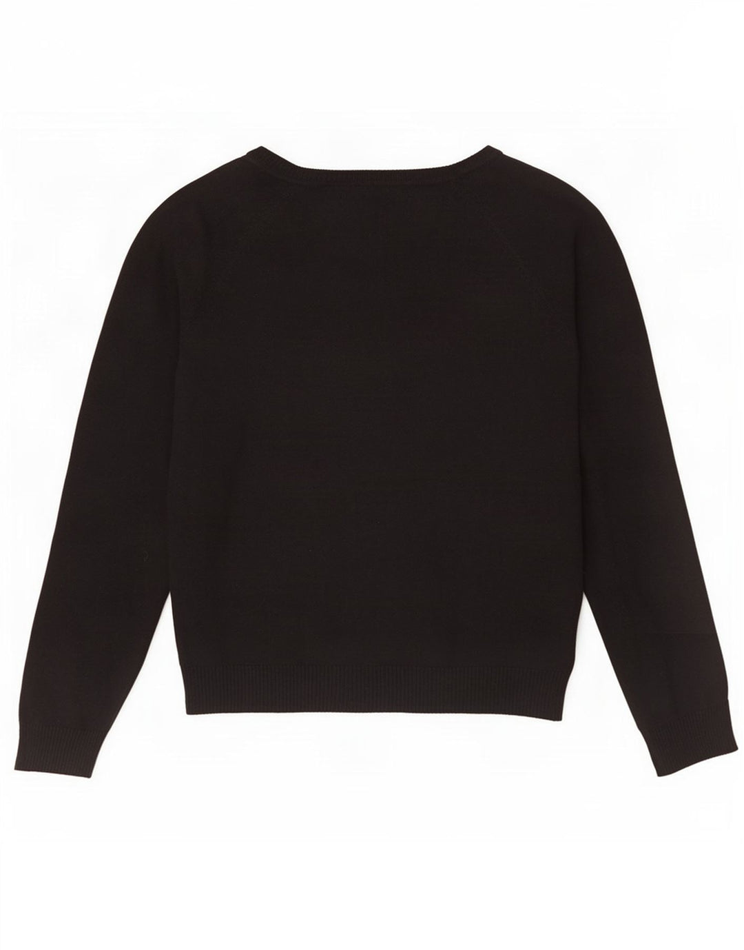 Zara Mujer Cárdigan Suéter UK 12 Mediano Negro Algodón