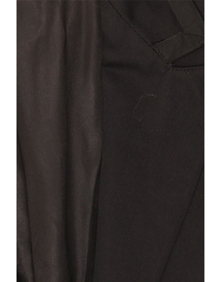 Vintage mujer 2 botones Blazer chaqueta Reino Unido 16 grande negro