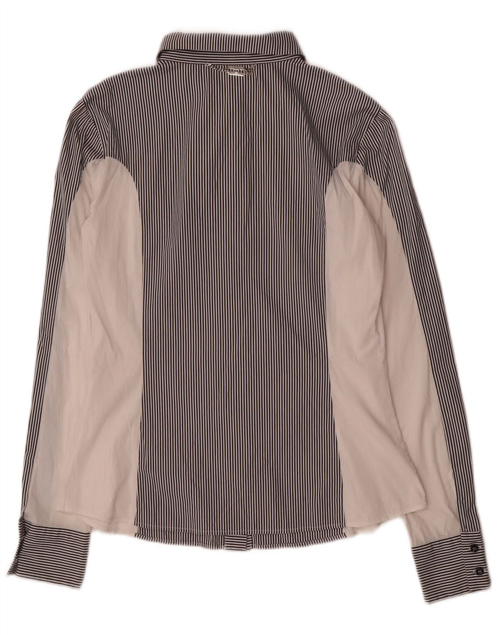 Camisa Richmond para mujer IT 46 Grande Algodón a rayas negras