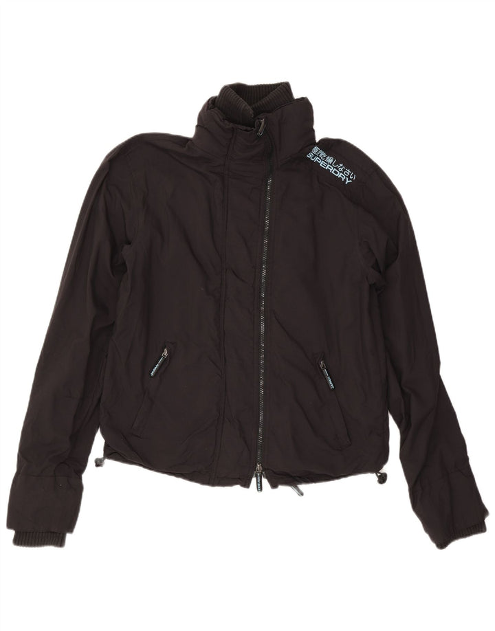 Superdry Chaqueta Lluvia Gráfica Mujer UK 44 Mediana Nylon Negro