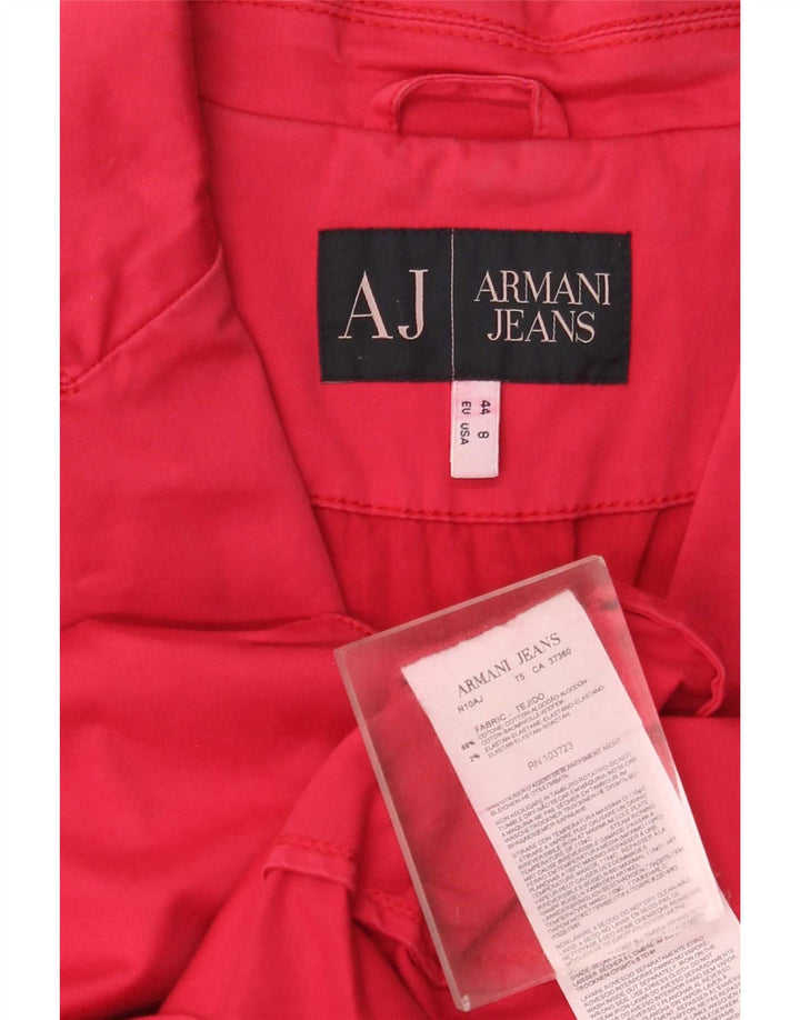 Armani Jeans Chaqueta Blazer de 3 Botones para Mujer US 8 Algodón Rosa Mediano