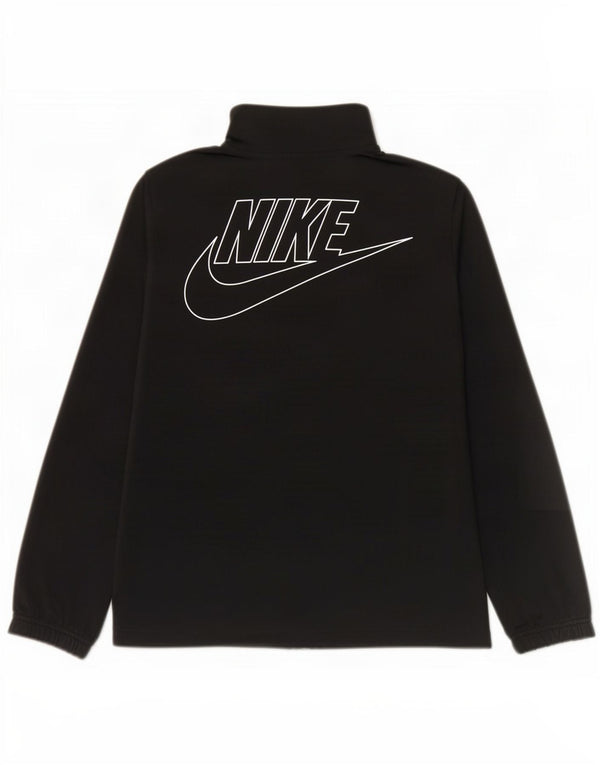 Nike Girls Graphic Standard Fit Tracksuit Top Jacket 13-14 Years XL Black