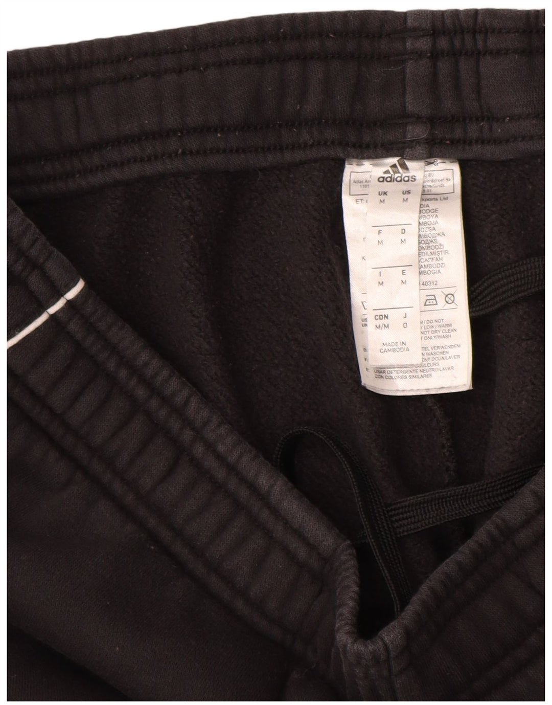 Adidas Hombre Pantalones De Chándal Joggers Medium Negro Algodón