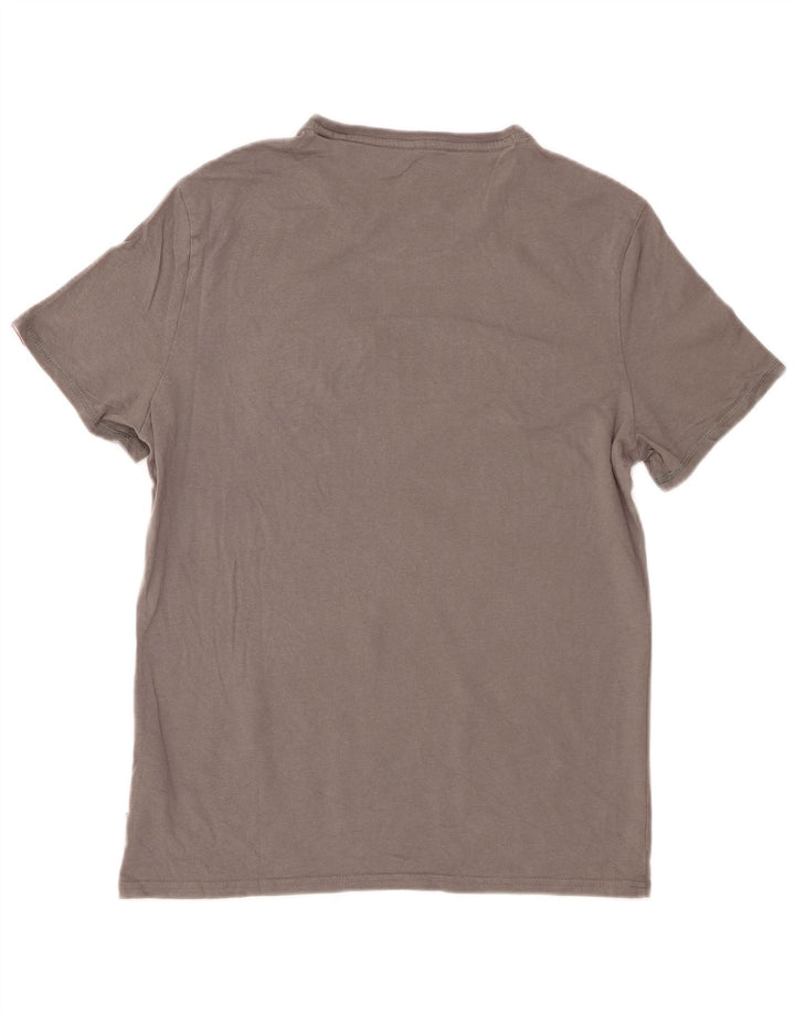 Guess Hombre Slim Fit Graphic Camiseta Top Algodón Gris Medio