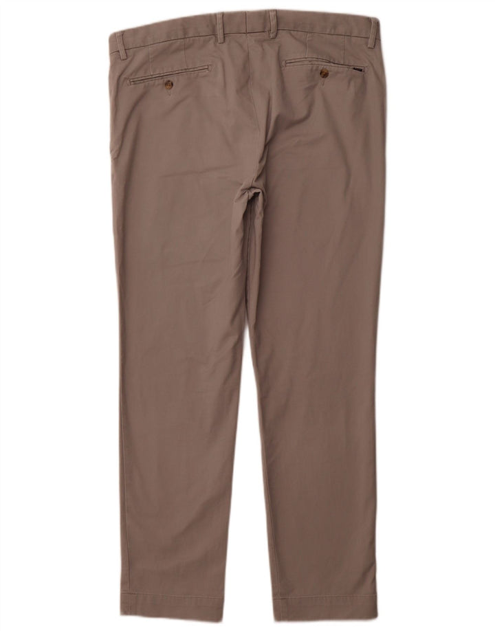 POLO RALPH LAUREN Pantalón de traje ajustado para hombre W36 L30 Algodón gris