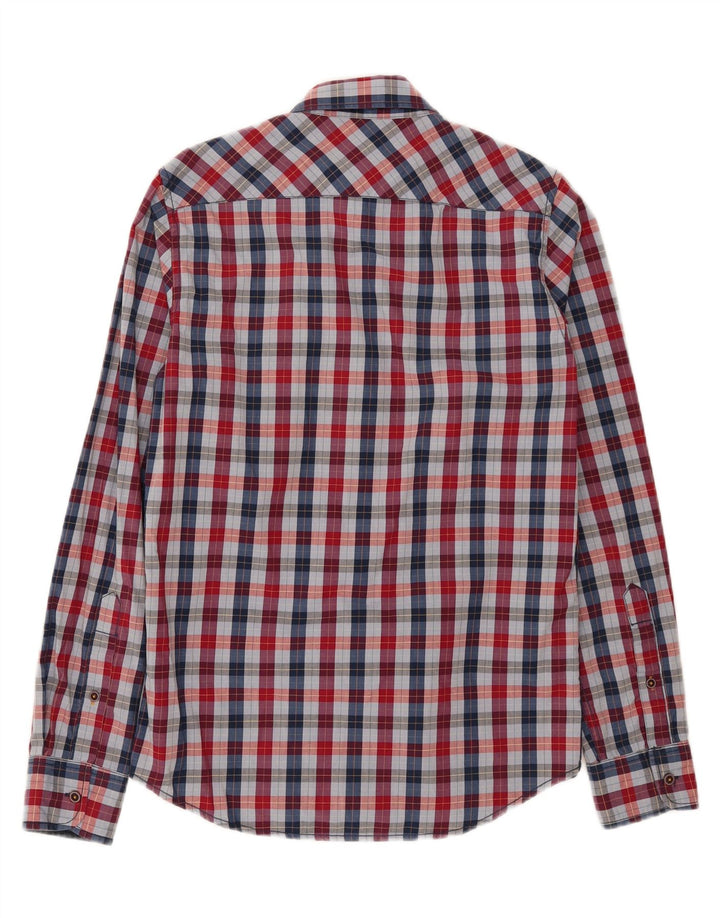 MARLBORO CLASSICS Mens Custom Fit Shirt Small Red Check Cotton Vintage Marlboro Classics and Second-Hand Marlboro Classics from Messina Hembry 