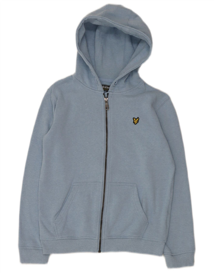 LYLE & SCOTT Sudadera con capucha y cremallera para niño 12-13 años Algodón azul
