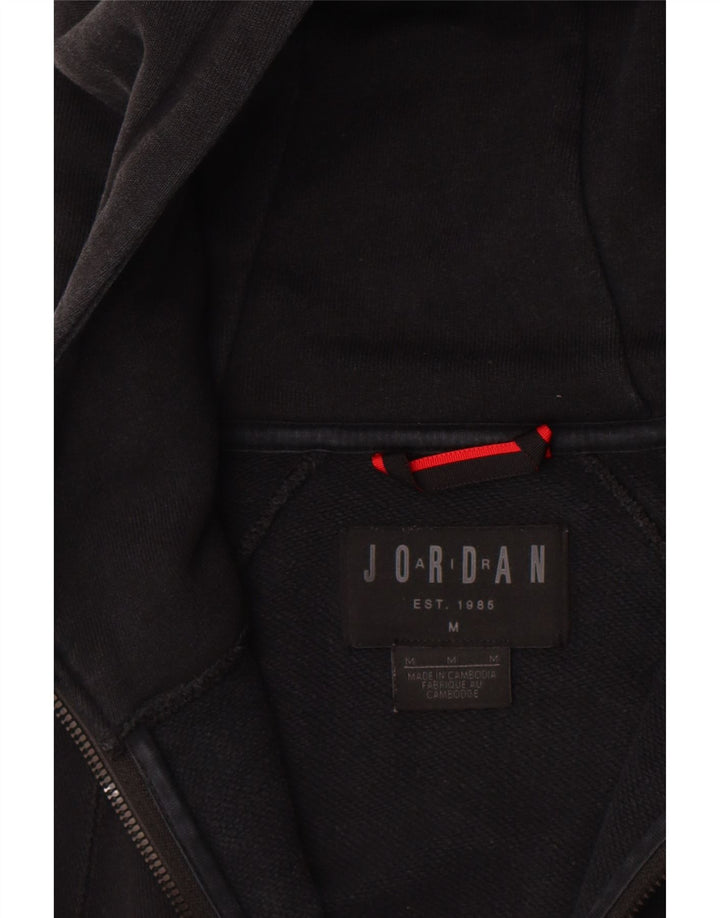 Jordan - Sudadera con capucha y cremallera para hombre, talla mediana, color negro
