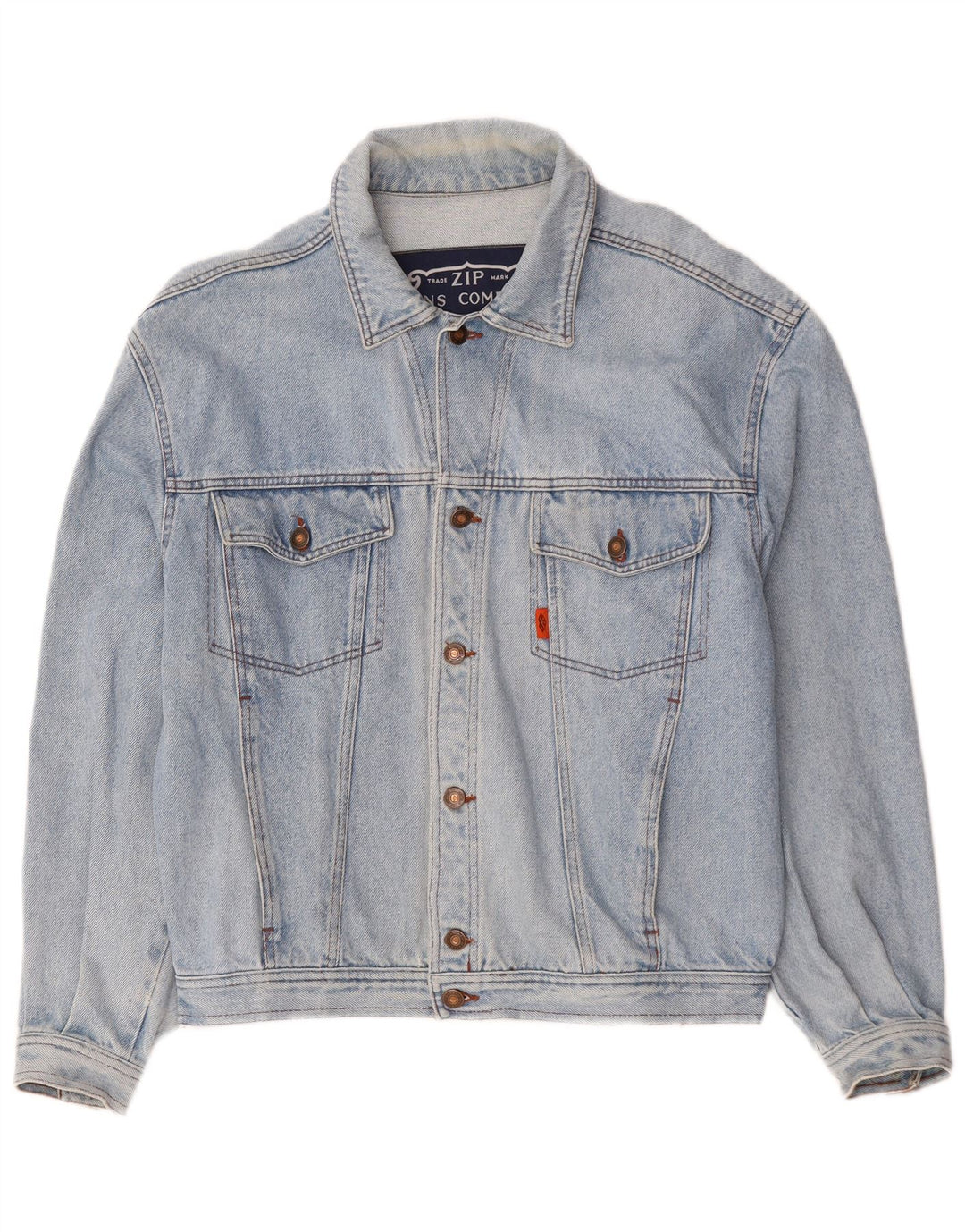 Chaqueta vaquera con cremallera para hombre UK 40 Large Blue