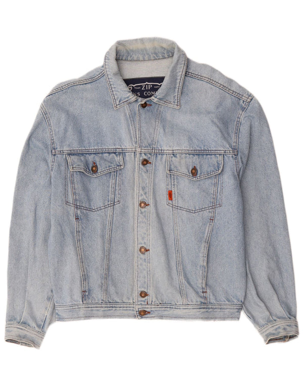 Chaqueta vaquera con cremallera para hombre UK 40 Large Blue