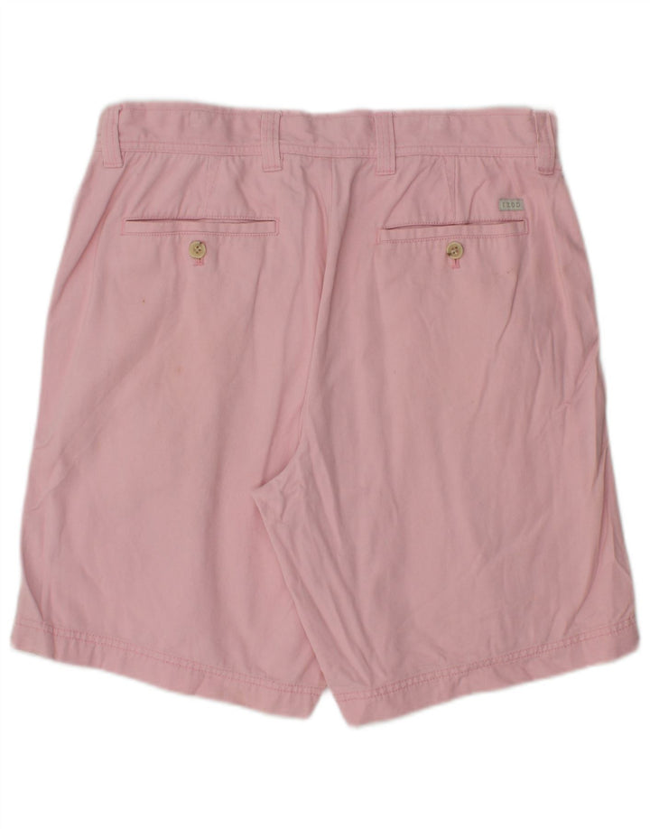 IZOD Pantalones cortos chinos para hombre W34 Algodón rosa grande