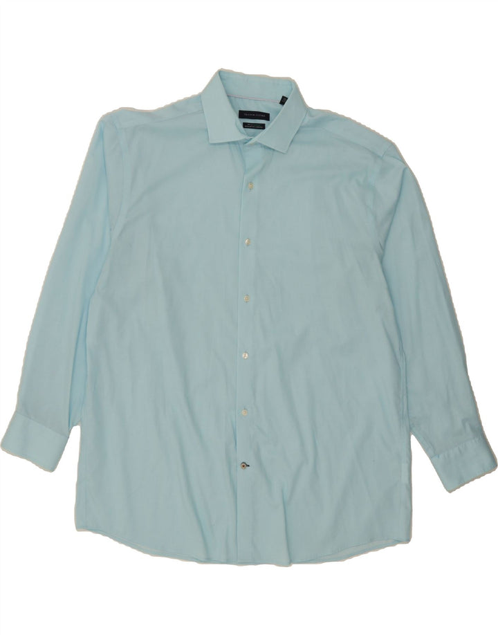 TOMMY HILFIGER Mens Regular Fit Shirt Size 17 1/2 XL Blue Vintage Tommy Hilfiger and Second-Hand Tommy Hilfiger from Messina Hembry 